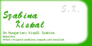 szabina kispal business card
